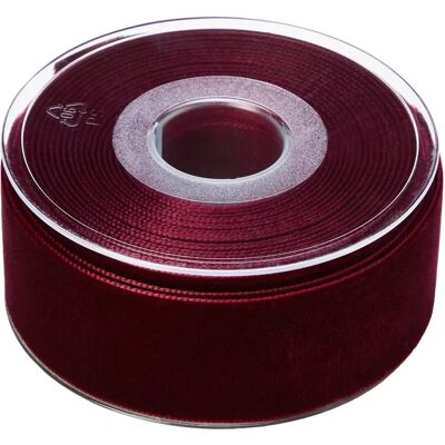 Ruban en Velours Bourgogne Berisfords - Mini Rouleau 5m - Ruban Ruban en Velours Bourgogne Berisfords - Mini Rouleau 5m - Ruban