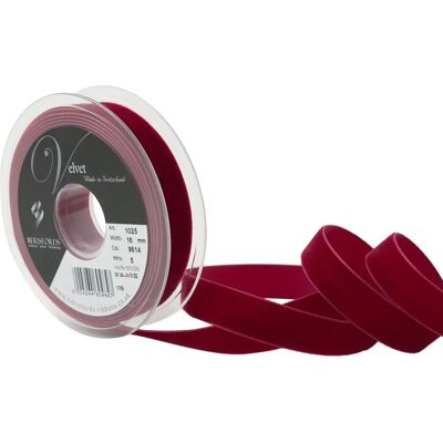 Nastri di Velluto Beresford Mini Rotolo - 16mm Rosso Scuro - Nastro Nastri di Velluto Beresford Mini Rotolo - 16mm Rosso Scuro - Nastro