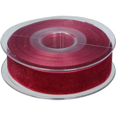 Ruban en Velours Rouge Foncé Berisfords - Mini Rouleau pour Arts Manuels Ruban en Velours Rouge Foncé Berisfords - Mini Rouleau pour Arts Manuels