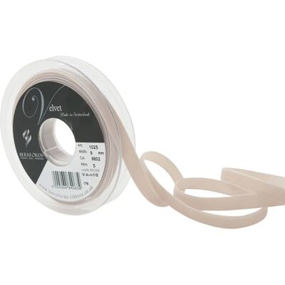 Beresfords Fluweelband Blond - Mini Rol 5m - Knutselband Beresfords Fluweelband Blond - Mini Rol 5m - Knutselband