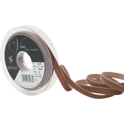 Beresfords Fluwelen Lint Mini Rol 5m Café - Knutselband Beresfords Fluwelen Lint Mini Rol 5m Café - Knutselband