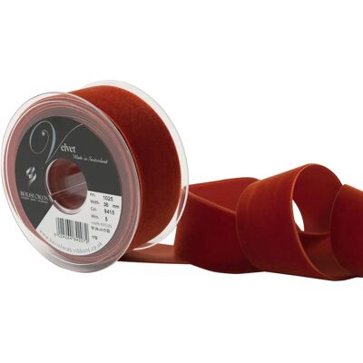 Ruban en Velours Berisfords Mini Roulé - 36mm Acajou - Ruban de Luxe - Publicité Ruban en Velours Berisfords Mini Roulé - 36mm Acajou - Ruban de Luxe - Publicité