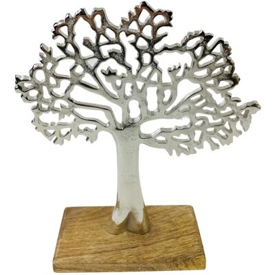Sil - Aluminum Mango Wood Decorative Tree - Dimensions 1 Sil - Aluminum Mango Wood Decorative Tree - Dimensions 1