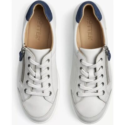 Hotter Chase II Wide Fit Leather Zip and Go Trainers - Trainers Hotter Chase II Wide Fit Leather Zip and Go Trainers - Trainers