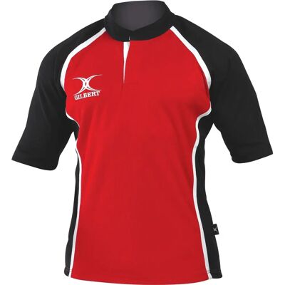 GILBERT Xact Rugby Trikot - Unisex Rot 2XS GILBERT Xact Rugby Trikot - Unisex Rot 2XS
