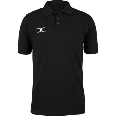 GILBERT Quest Schwarzes Rugby-Poloshirt GILBERT Quest Schwarzes Rugby-Poloshirt