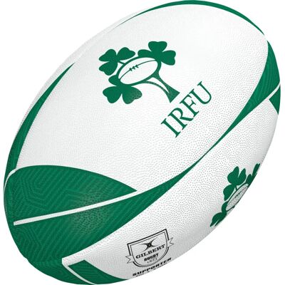 Gilbert Ballon Supporters Irlande - Blanc - Ballon de rugby - Publicité Gilbert Ballon Supporters Irlande - Blanc - Ballon de rugby - Publicité