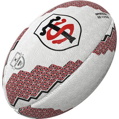 Gilbert Stade Toulousain - ballon de rugby unisexe BLANC - Publicité Gilbert Stade Toulousain - ballon de rugby unisexe BLANC - Publicité