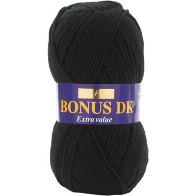 Laine à Tricoter Hayfield Bonus DK - Double épaisseur, 100g, Noir - Publicité Laine à Tricoter Hayfield Bonus DK - Double épaisseur, 100g, Noir - Publicité