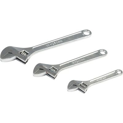 Zestaw kluczy nasadowych Silverline - 3 szt., 150-250mm, Srebro Zestaw kluczy nasadowych Silverline - 3 szt., 150-250mm, Srebro
