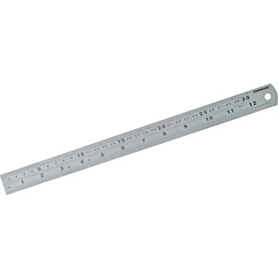 Règle en acier Silverline 300mm - MT66 Règle inoxydable métrique impériale - règle en acier - Publicité Règle en acier Silverline 300mm - MT66 Règle inoxydable métrique impériale - règle en acier - Publicité
