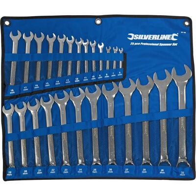 Ensemble de clés mixtes Silverline SP100 6-32mm - 25 pièces Ensemble de clés mixtes Silverline SP100 6-32mm - 25 pièces