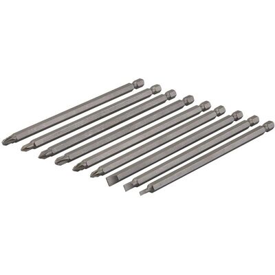 Zestaw 9 Długościowych Bitów Silverline - 150mm Zestaw 9 Długościowych Bitów Silverline - 150mm