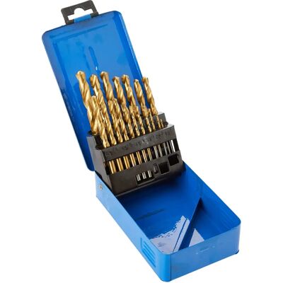 Silverline Titanium-Coated HSS Boorset - 19 Stuks Silverline Titanium-Coated HSS Boorset - 19 Stuks