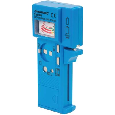 Testeur de Piles, Fusibles et Ampoules Silverline - Portable - Facile à Lire - 1,5V à 9V Testeur de Piles, Fusibles et Ampoules Silverline - Portable - Facile à Lire - 1,5V à 9V