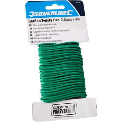 Silverline Fils métalliques plastifiés - 4,8 mm x 5 m - Jardin - Publicité Silverline Fils métalliques plastifiés - 4,8 mm x 5 m - Jardin - Publicité