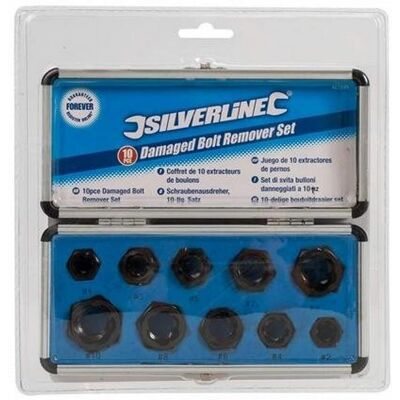Silverline 467893 10-piece Damaged Bolt Remover Set Silverline 467893 10-piece Damaged Bolt Remover Set