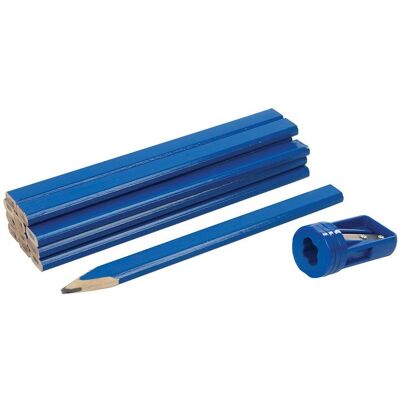 Ensemble de Crayons de Menuisier et Taille-Crayon Silverline - 13 pcs Ensemble de Crayons de Menuisier et Taille-Crayon Silverline - 13 pcs