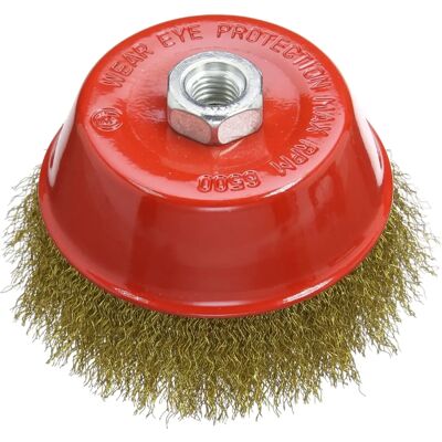 Brosse métallique de 125 mm pour meuleuse - Accessoire - Publicité Brosse métallique de 125 mm pour meuleuse - Accessoire - Publicité