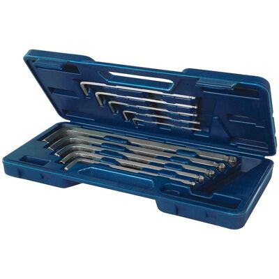 Set de llaves Allen de 3-17mm con punta de bola - 10 piezas Set de llaves Allen de 3-17mm con punta de bola - 10 piezas