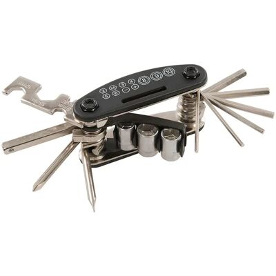 Silverline Outil Multifonction pour Vélo - 13 Fonctions Kit de Réparation Silverline Outil Multifonction pour Vélo - 13 Fonctions Kit de Réparation