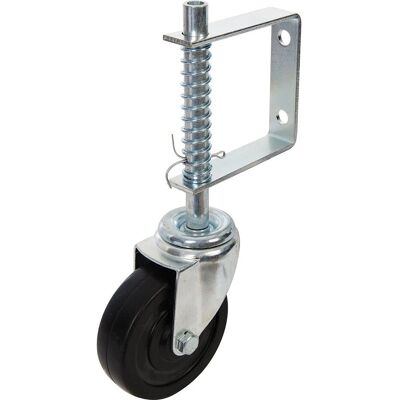 Silverline Poortwiel - Zwenkbaar, 100mm, 57kg, Veerbelast Silverline Poortwiel - Zwenkbaar, 100mm, 57kg, Veerbelast