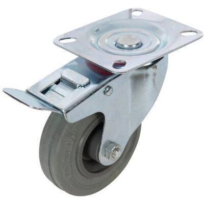 Fixman Roue pivotante avec frein - Caoutchouc 75mm - 50kg - Type de roue - Publicité Fixman Roue pivotante avec frein - Caoutchouc 75mm - 50kg - Type de roue - Publicité