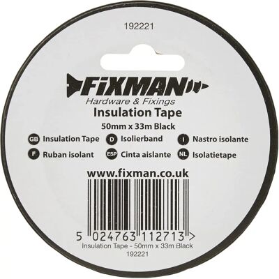 Taśma izolacyjna Fixman 50mm x 33m Czarna - Taśma Izolacyjna Taśma izolacyjna Fixman 50mm x 33m Czarna - Taśma Izolacyjna