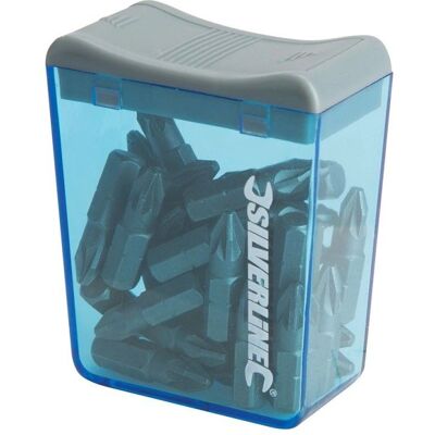 Silverline Pozidriv Cr-V 6150 Embouts de tournevis 30pcs - PZ2 - Embouts de tournevis - Publicité Silverline Pozidriv Cr-V 6150 Embouts de tournevis 30pcs - PZ2 - Embouts de tournevis - Publicité