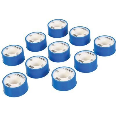 Silverline 19mm PTFE Pipe Seal Tape - Pipe Thread Seal Tape Silverline 19mm PTFE Pipe Seal Tape - Pipe Thread Seal Tape