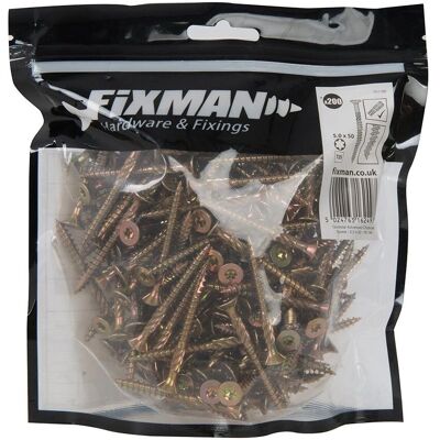 FIXMAN Viti Goldstar Advanced 5 mm x 50 mm - viti per legno FIXMAN Viti Goldstar Advanced 5 mm x 50 mm - viti per legno
