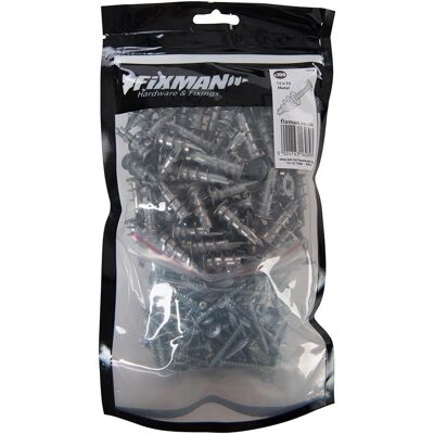 FIXMAN 825735 - Metal Wall Fixings - 12x32mm FIXMAN 825735 - Metal Wall Fixings - 12x32mm