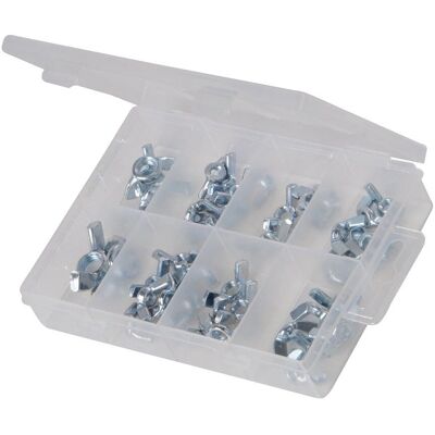 Silverline M4-M12 Dadi ad Alette Pack 40 - Dadi - Argento Silverline M4-M12 Dadi ad Alette Pack 40 - Dadi - Argento