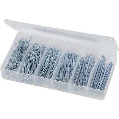 Fixman Split Pins Pack 555pce - Split Pins - Corrosion-Resistant Zinc Coating Fixman Split Pins Pack 555pce - Split Pins - Corrosion-Resistant Zinc Coating