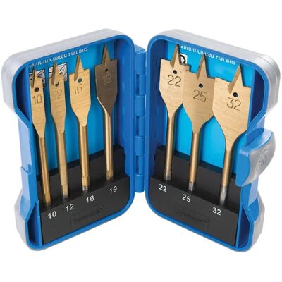 Ensemble de Forets Plates Silverline - 7 Pièces 10-32mm - Outils DIY Ensemble de Forets Plates Silverline - 7 Pièces 10-32mm - Outils DIY