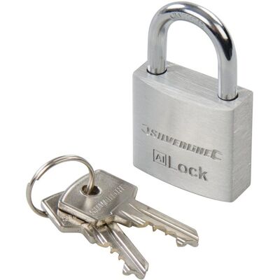 Cadenas en Aluminium Silverline 30mm - Haute Sécurité Cadenas en Aluminium Silverline 30mm - Haute Sécurité