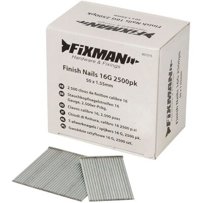 Ensemble de Clous Fixman Calibre 16 - 2500 pièces Ensemble de Clous Fixman Calibre 16 - 2500 pièces