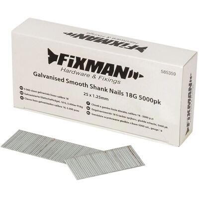 FIXMAN Model 585359 Ocynkowane gwoździe kalibru 18 - 25mm, 5000 szt FIXMAN Model 585359 Ocynkowane gwoździe kalibru 18 - 25mm, 5000 szt