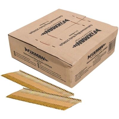 Fixman 2500 Zinc-Coated D-Head Nails - Wood Fastening Fixman 2500 Zinc-Coated D-Head Nails - Wood Fastening