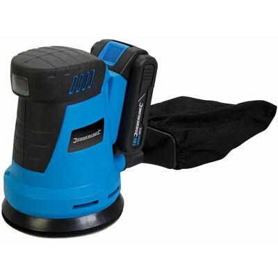 Silverline 953705 18V Random Orbit Sander - 125mm, 2Ah Battery & Charger Silverline 953705 18V Random Orbit Sander - 125mm, 2Ah Battery & Charger
