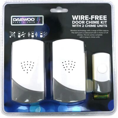 Pifco - ELA1162GE - Twin Pack - Cordless - Door Chime Pifco - ELA1162GE - Twin Pack - Cordless - Door Chime