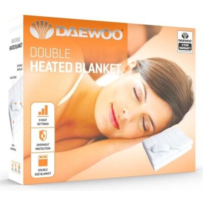Daewoo Double Heated Blanket - Double heated blanket, 3 heat settings Daewoo Double Heated Blanket - Double heated blanket, 3 heat settings
