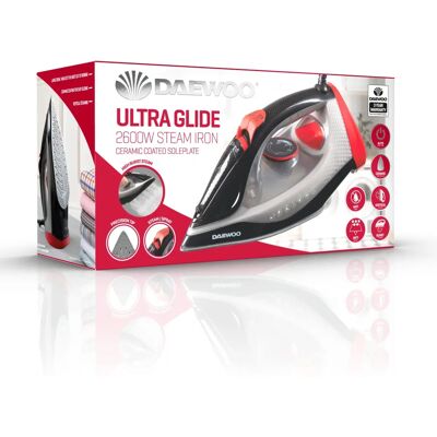 Daewoo Ultra Glide - Black, Grey, Red - Dry & Steam Iron Daewoo Ultra Glide - Black, Grey, Red - Dry & Steam Iron