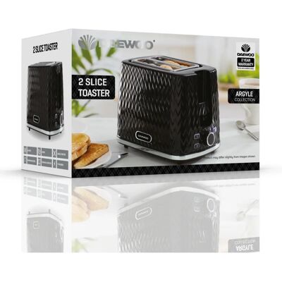Daewoo Argyle - SDA1774 - Black - 2-Slice Toaster Daewoo Argyle - SDA1774 - Black - 2-Slice Toaster