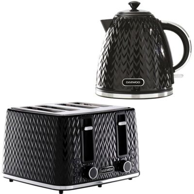 Daewoo Argyle 3000W Retro Matching Kettle & Toaster Set - Kettle and Toaster Set with 6 Level Browning Daewoo Argyle 3000W Retro Matching Kettle & Toaster Set - Kettle and Toaster Set with 6 Level Browning