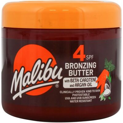 Malibu Marke Modell - Carotene & Arganöl Bräunungsbutter - SPF4 Malibu Marke Modell - Carotene & Arganöl Bräunungsbutter - SPF4