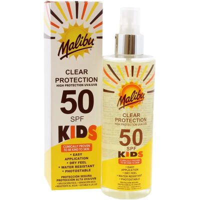 Malibu Clear Protection Schutzspray SPF 50 für Kinder 250 ml Malibu Clear Protection Schutzspray SPF 50 für Kinder 250 ml