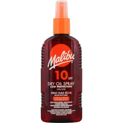 Malibu SPF10 Tørr Olje Spray - Solbeskyttelse & Selvbruning Malibu SPF10 Tørr Olje Spray - Solbeskyttelse & Selvbruning