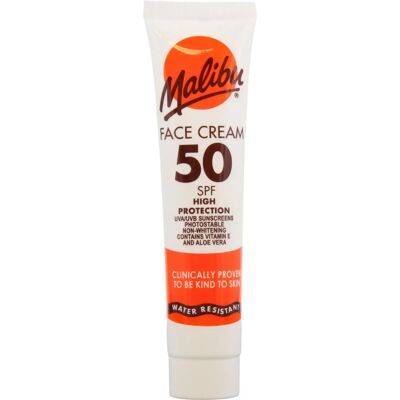 Malibu Sonnencreme SPF50 - Hoher Schutz, Wasserfest, Für Sensitive Haut Malibu Sonnencreme SPF50 - Hoher Schutz, Wasserfest, Für Sensitive Haut