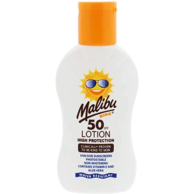 Malibu SPF50 Kinder Lotion - Sonnenschutz für Kinder Malibu SPF50 Kinder Lotion - Sonnenschutz für Kinder